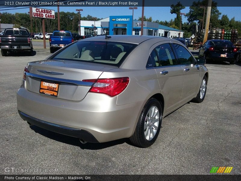 Cashmere Pearl / Black/Light Frost Beige 2013 Chrysler 200 Limited Sedan