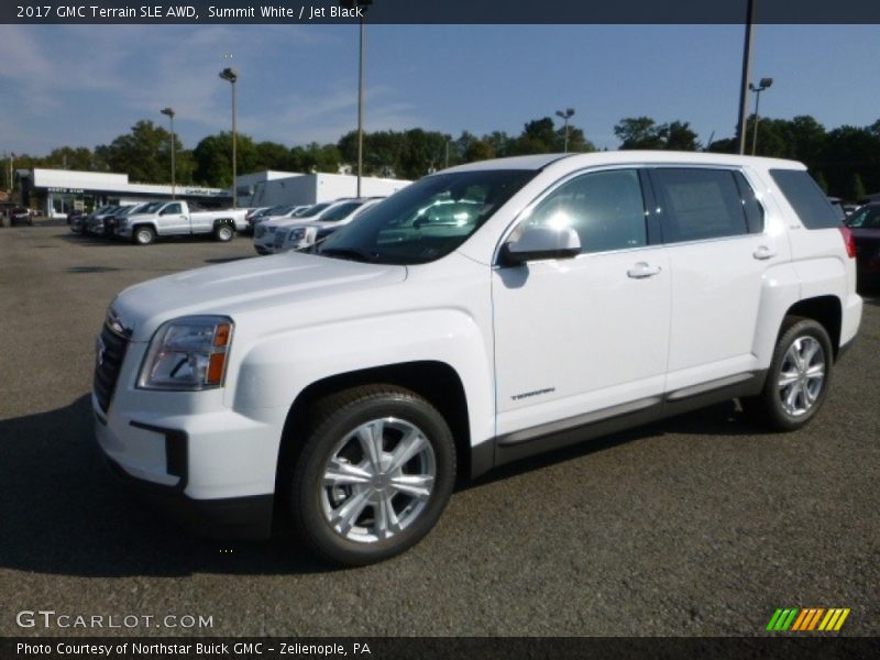 Summit White / Jet Black 2017 GMC Terrain SLE AWD