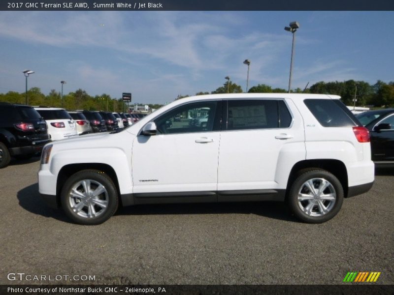 Summit White / Jet Black 2017 GMC Terrain SLE AWD