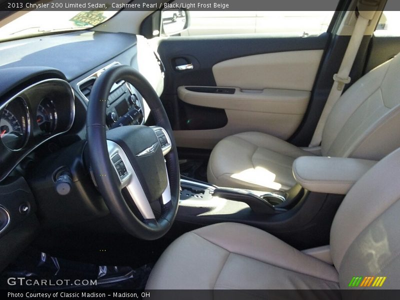 Cashmere Pearl / Black/Light Frost Beige 2013 Chrysler 200 Limited Sedan