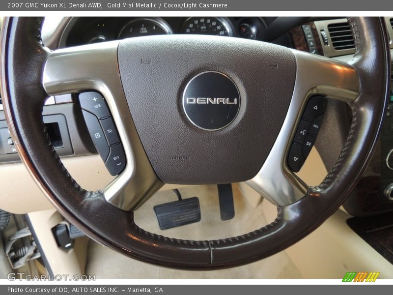 Gold Mist Metallic / Cocoa/Light Cashmere 2007 GMC Yukon XL Denali AWD