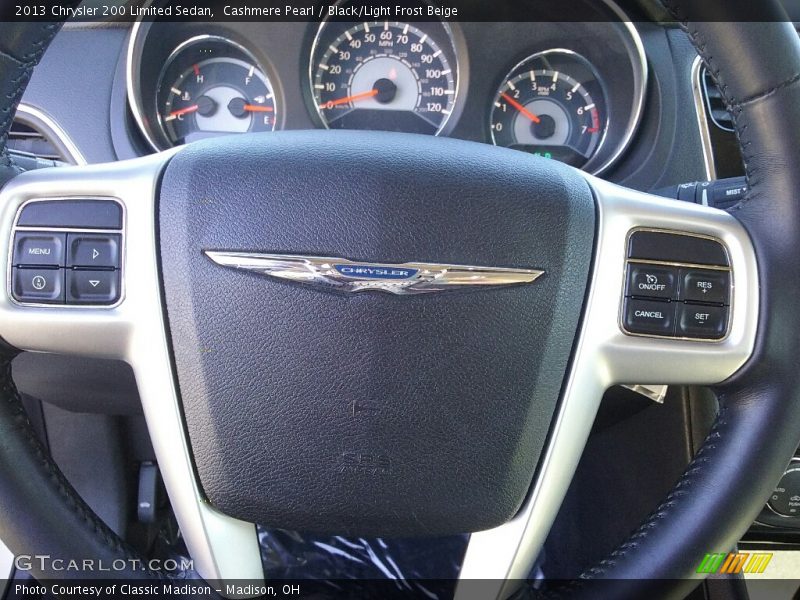 Cashmere Pearl / Black/Light Frost Beige 2013 Chrysler 200 Limited Sedan