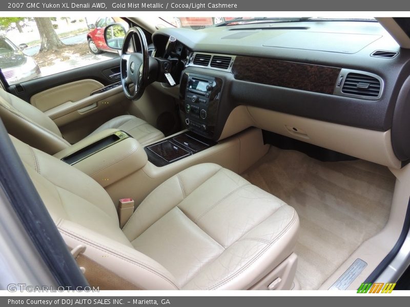 Gold Mist Metallic / Cocoa/Light Cashmere 2007 GMC Yukon XL Denali AWD