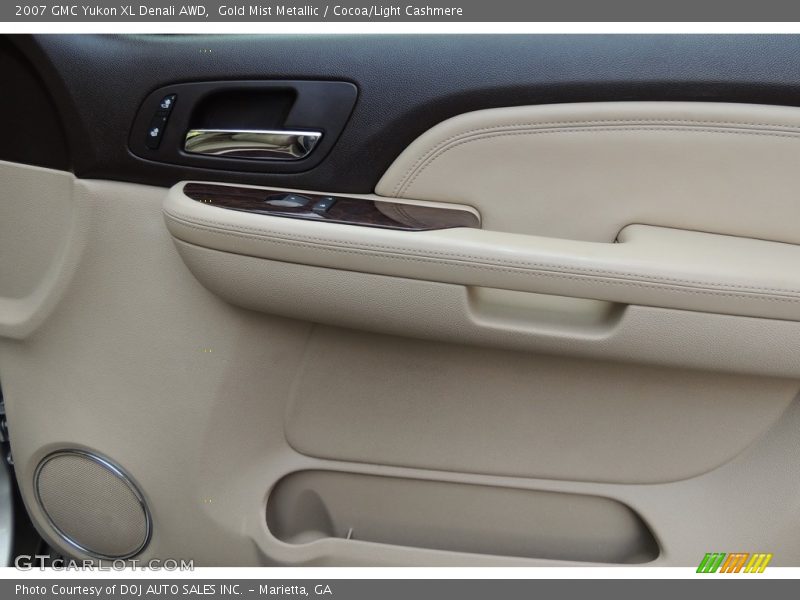 Gold Mist Metallic / Cocoa/Light Cashmere 2007 GMC Yukon XL Denali AWD
