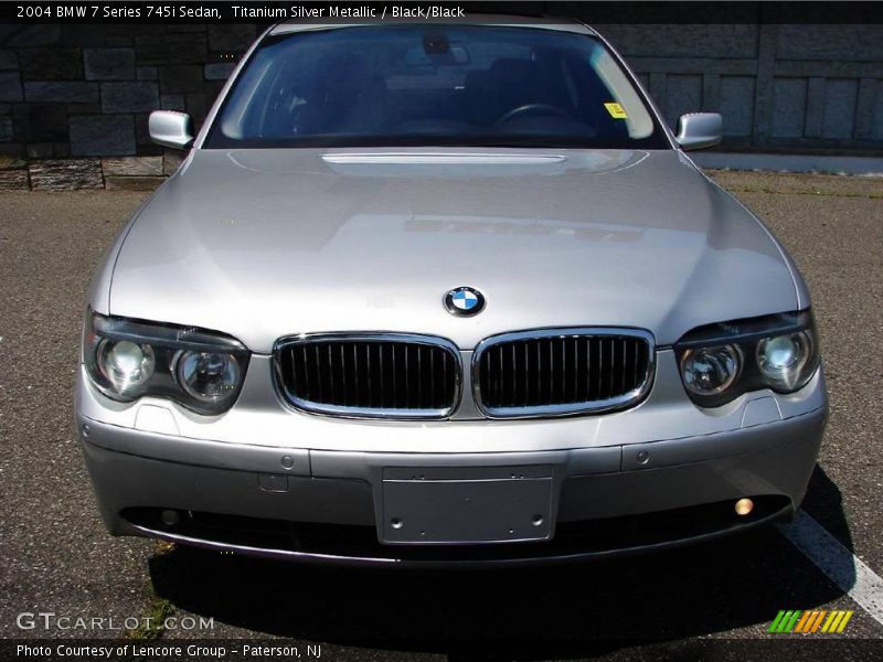Titanium Silver Metallic / Black/Black 2004 BMW 7 Series 745i Sedan