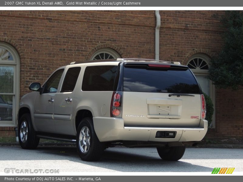 Gold Mist Metallic / Cocoa/Light Cashmere 2007 GMC Yukon XL Denali AWD