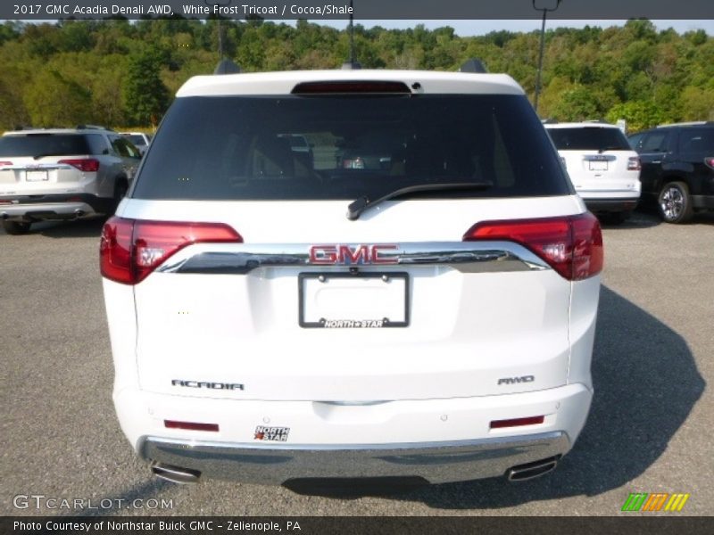 White Frost Tricoat / Cocoa/Shale 2017 GMC Acadia Denali AWD