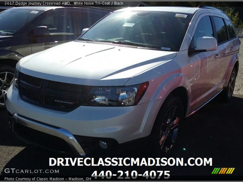 White Noise Tri-Coat / Black 2017 Dodge Journey Crossroad AWD