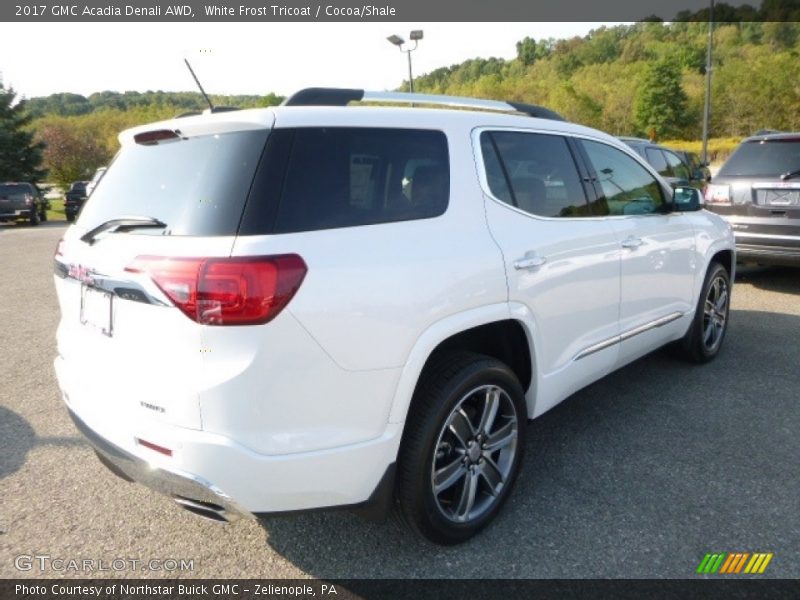 White Frost Tricoat / Cocoa/Shale 2017 GMC Acadia Denali AWD