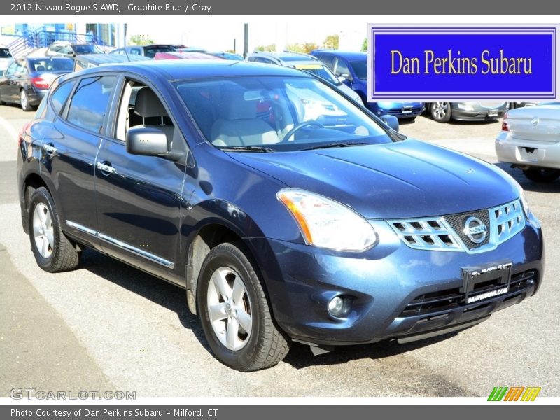 Graphite Blue / Gray 2012 Nissan Rogue S AWD