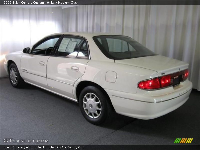 White / Medium Gray 2002 Buick Century Custom