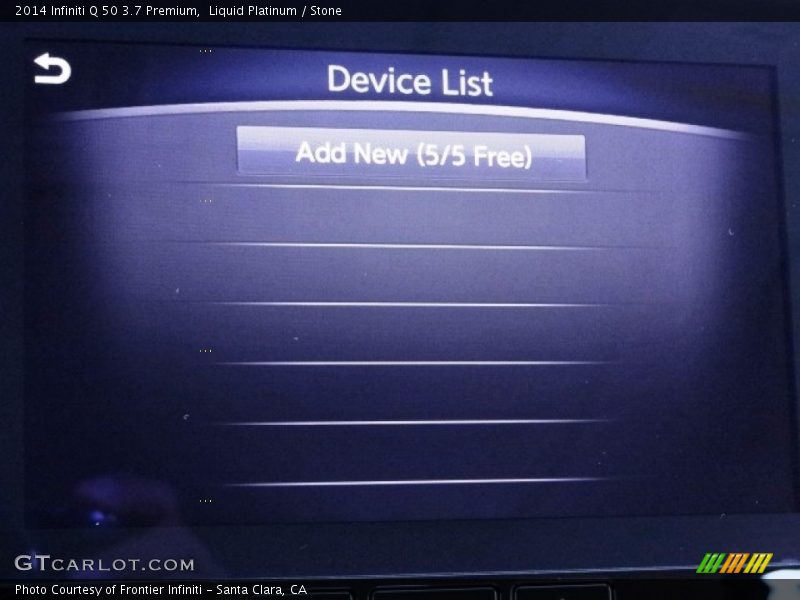 Liquid Platinum / Stone 2014 Infiniti Q 50 3.7 Premium