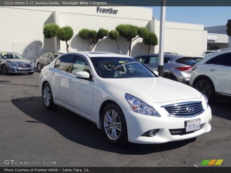 Moonlight White / Graphite 2013 Infiniti G 37 Journey Sedan