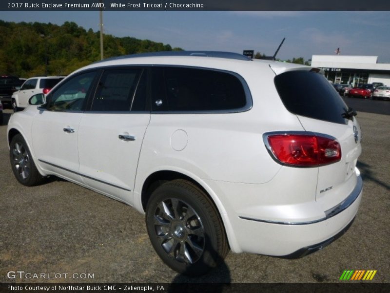 White Frost Tricoat / Choccachino 2017 Buick Enclave Premium AWD