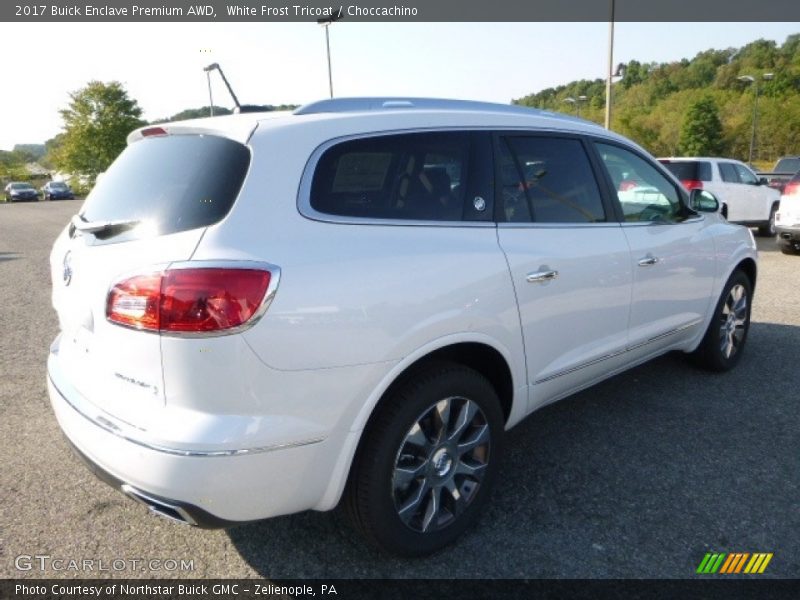 White Frost Tricoat / Choccachino 2017 Buick Enclave Premium AWD