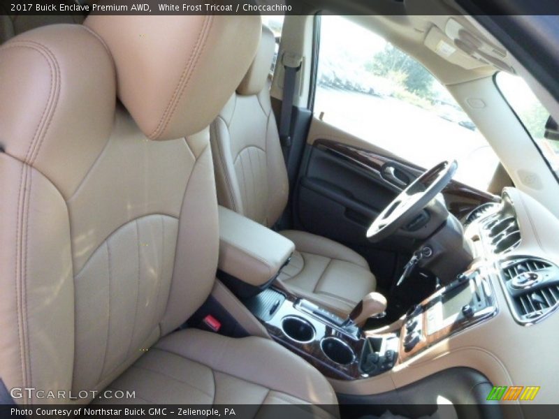 White Frost Tricoat / Choccachino 2017 Buick Enclave Premium AWD