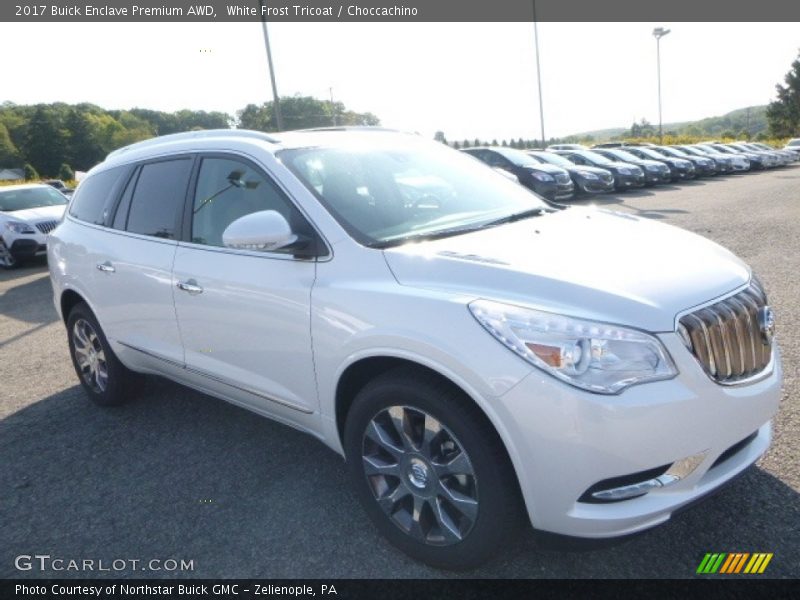 White Frost Tricoat / Choccachino 2017 Buick Enclave Premium AWD