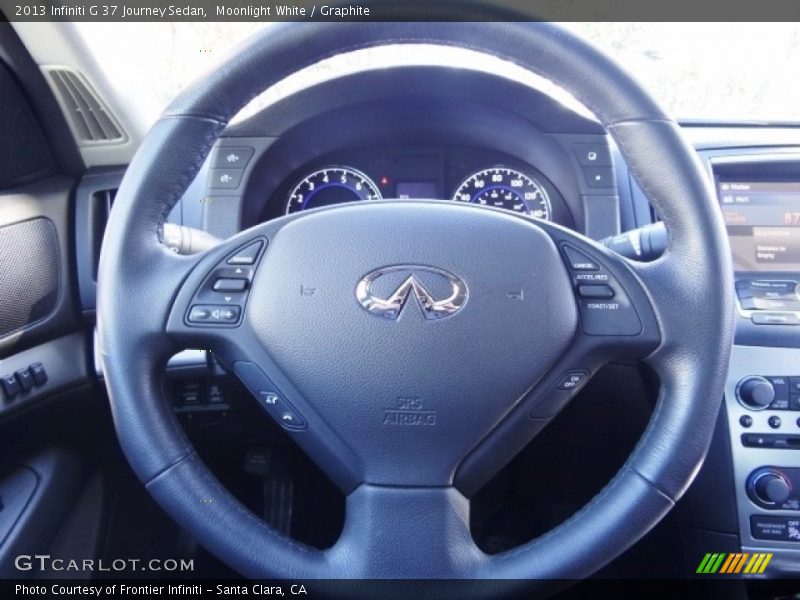 Moonlight White / Graphite 2013 Infiniti G 37 Journey Sedan