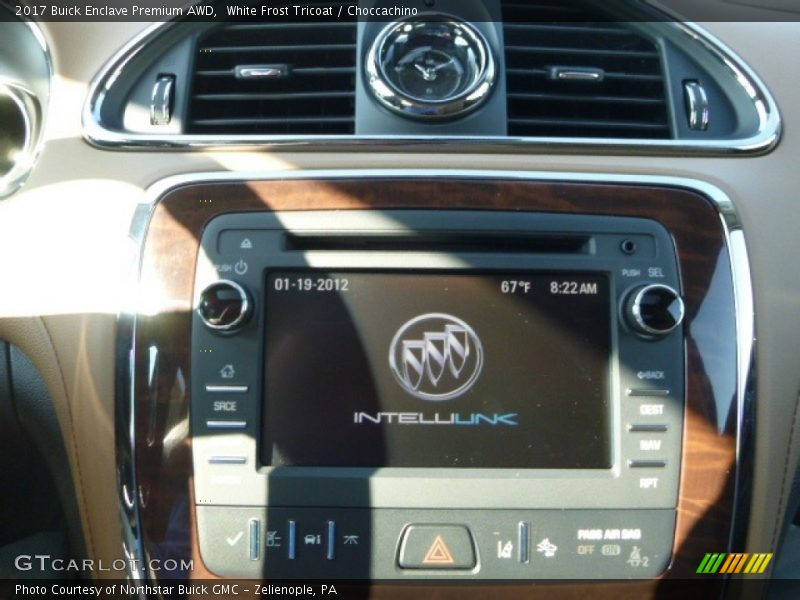 White Frost Tricoat / Choccachino 2017 Buick Enclave Premium AWD