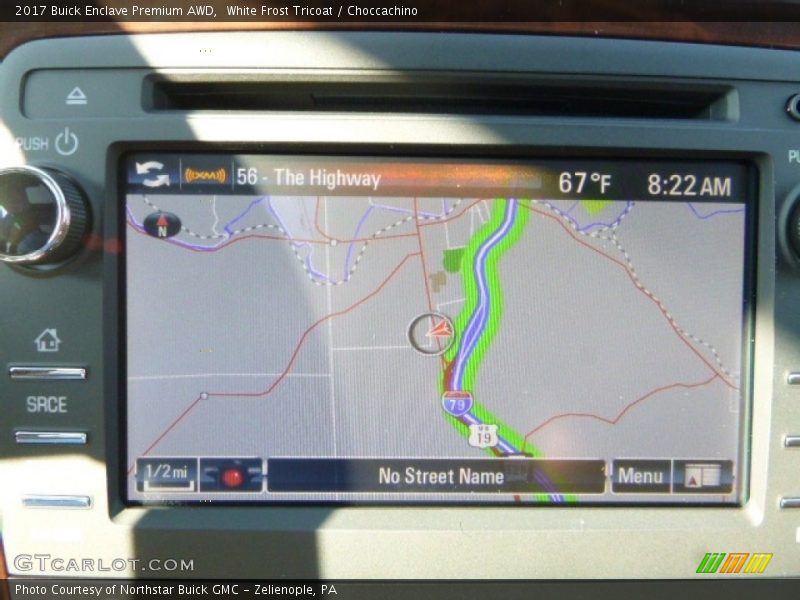 White Frost Tricoat / Choccachino 2017 Buick Enclave Premium AWD
