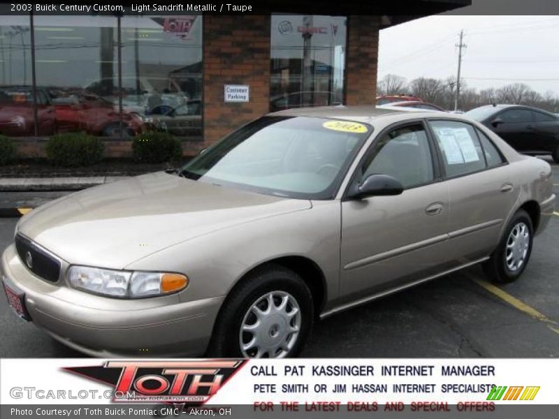 Light Sandrift Metallic / Taupe 2003 Buick Century Custom