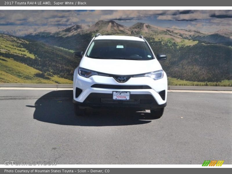 Super White / Black 2017 Toyota RAV4 LE AWD