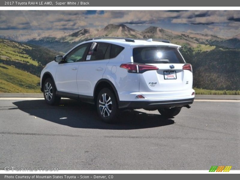 Super White / Black 2017 Toyota RAV4 LE AWD