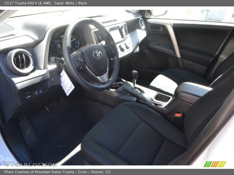 Super White / Black 2017 Toyota RAV4 LE AWD