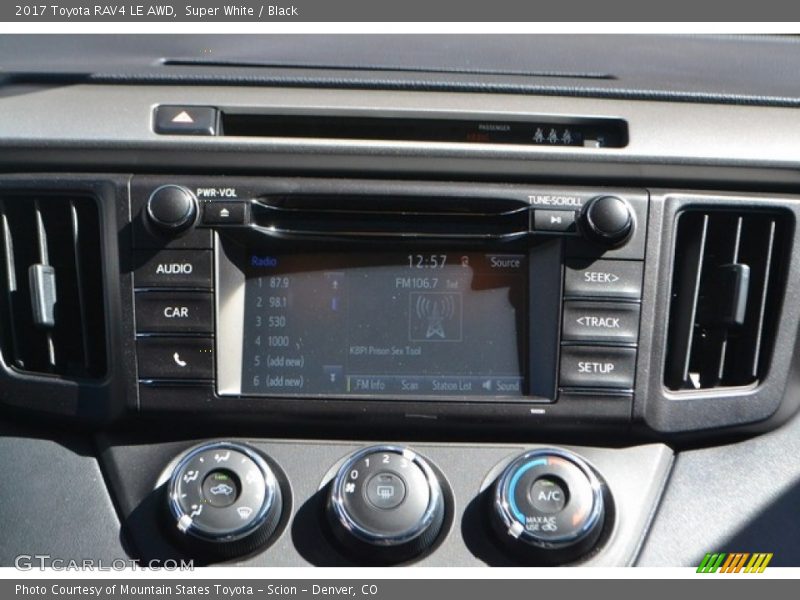 Super White / Black 2017 Toyota RAV4 LE AWD