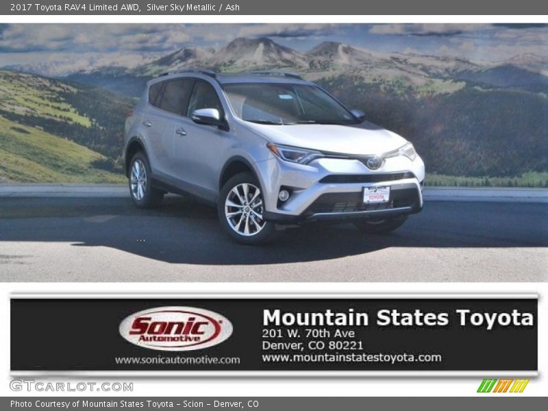 Silver Sky Metallic / Ash 2017 Toyota RAV4 Limited AWD