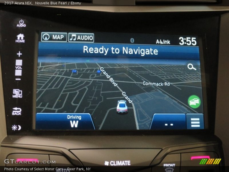 Navigation of 2017 NSX 