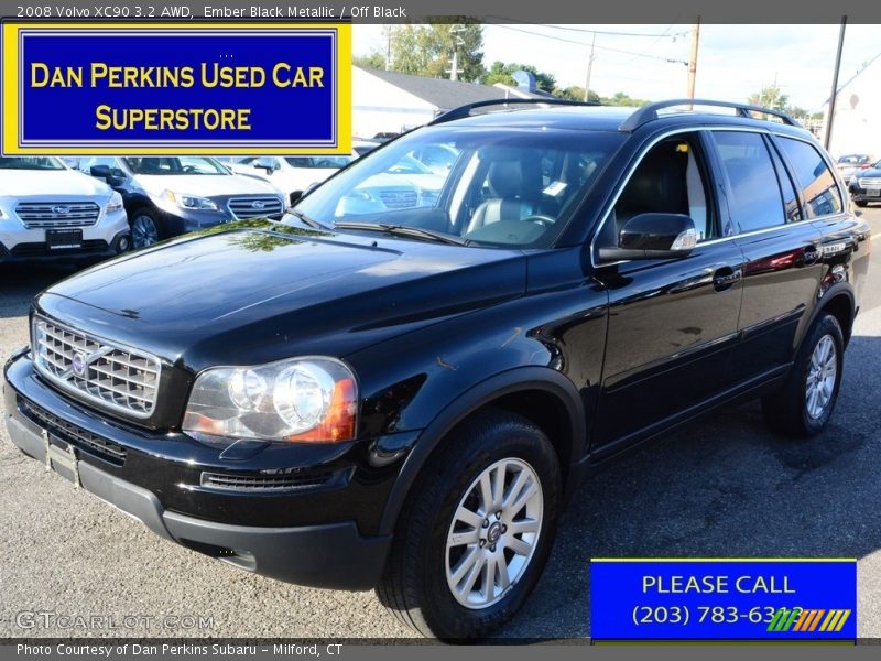 Ember Black Metallic / Off Black 2008 Volvo XC90 3.2 AWD