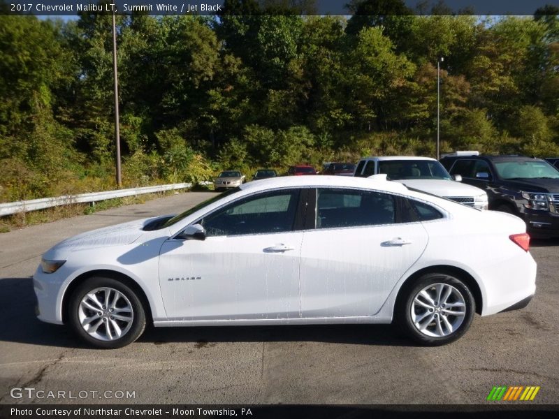 Summit White / Jet Black 2017 Chevrolet Malibu LT