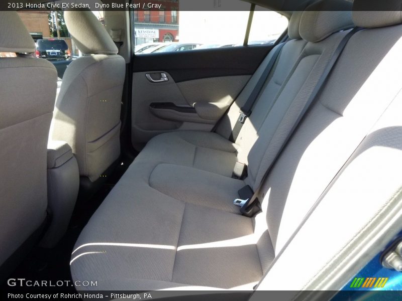 Dyno Blue Pearl / Gray 2013 Honda Civic EX Sedan