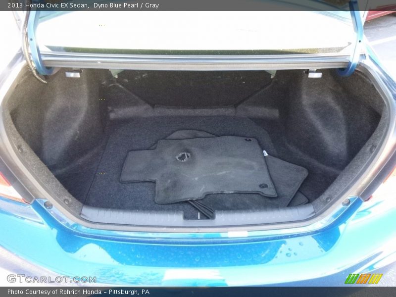 Dyno Blue Pearl / Gray 2013 Honda Civic EX Sedan
