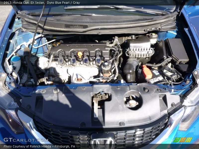 Dyno Blue Pearl / Gray 2013 Honda Civic EX Sedan
