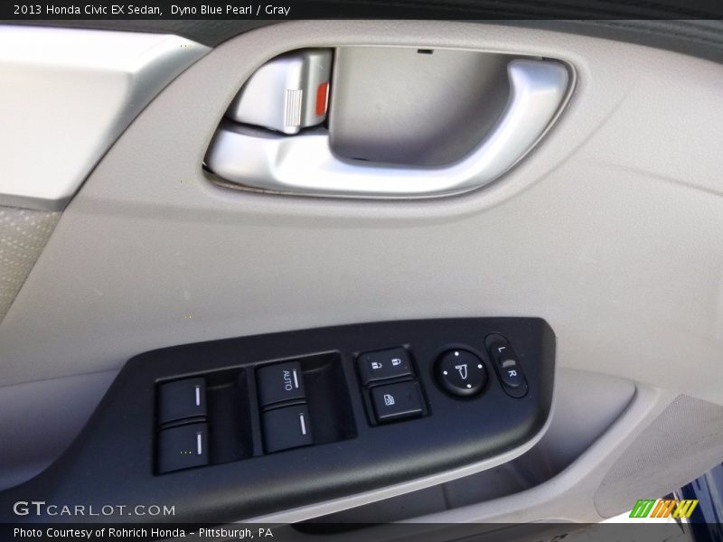 Dyno Blue Pearl / Gray 2013 Honda Civic EX Sedan