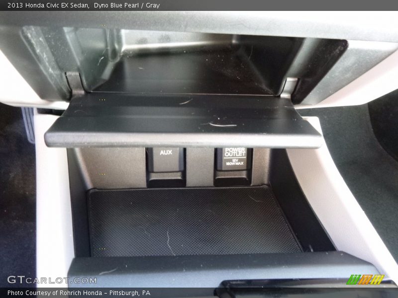 Dyno Blue Pearl / Gray 2013 Honda Civic EX Sedan