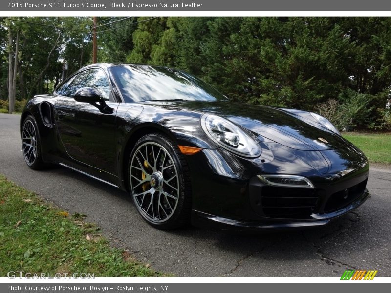 Black / Espresso Natural Leather 2015 Porsche 911 Turbo S Coupe