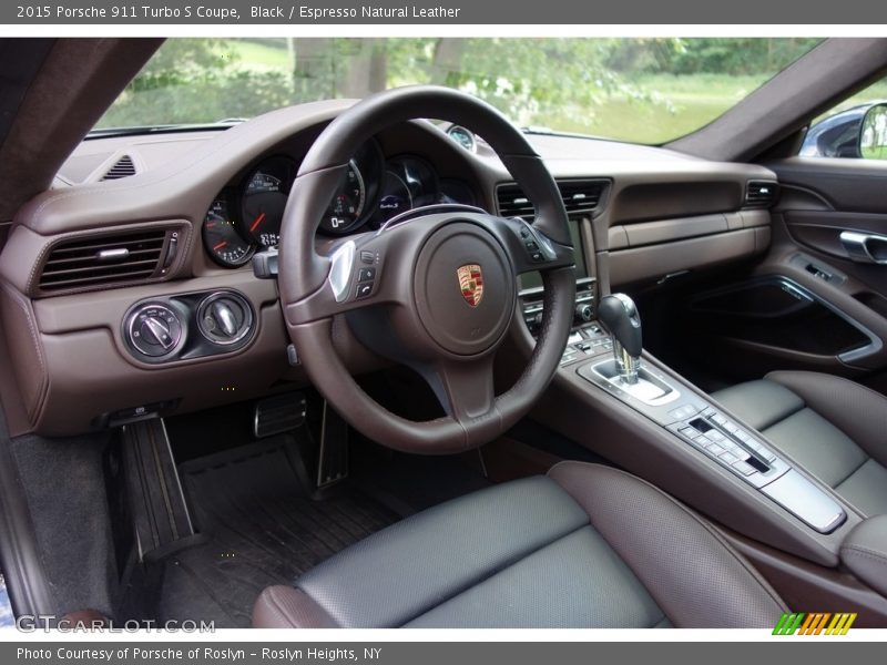 Espresso Natural Leather Interior - 2015 911 Turbo S Coupe 