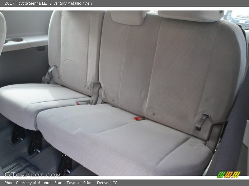 Rear Seat of 2017 Sienna LE