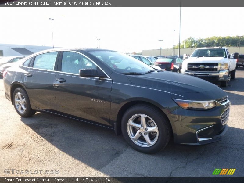 Nightfall Gray Metallic / Jet Black 2017 Chevrolet Malibu LS