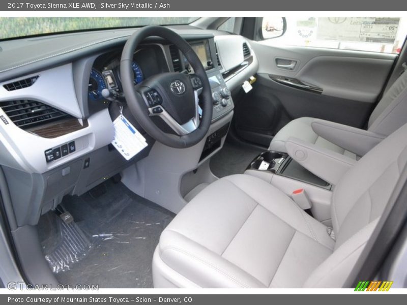Silver Sky Metallic / Ash 2017 Toyota Sienna XLE AWD