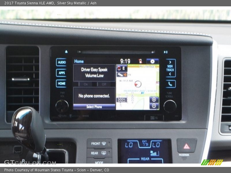 Silver Sky Metallic / Ash 2017 Toyota Sienna XLE AWD