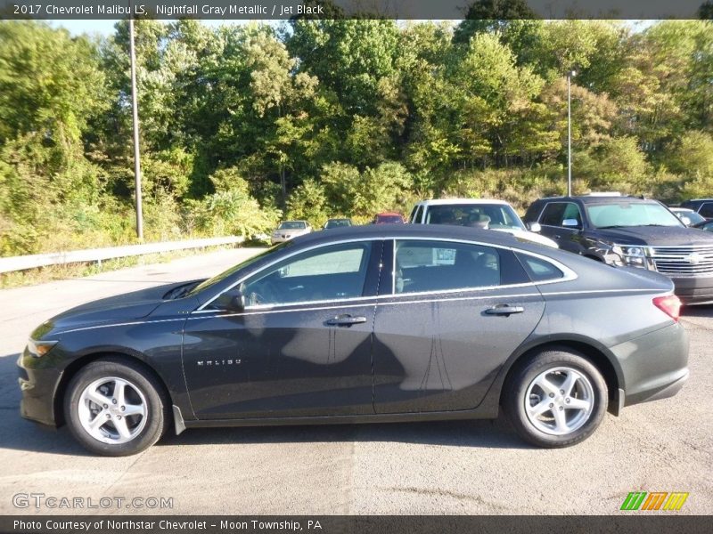 Nightfall Gray Metallic / Jet Black 2017 Chevrolet Malibu LS