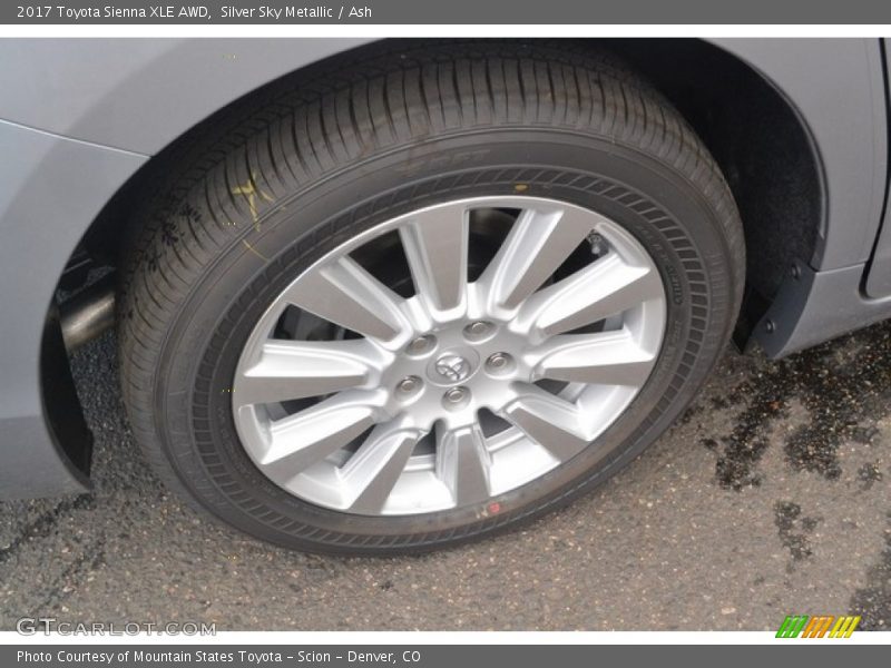 Silver Sky Metallic / Ash 2017 Toyota Sienna XLE AWD