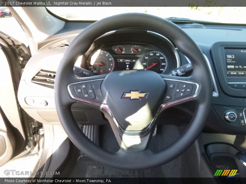 Nightfall Gray Metallic / Jet Black 2017 Chevrolet Malibu LS