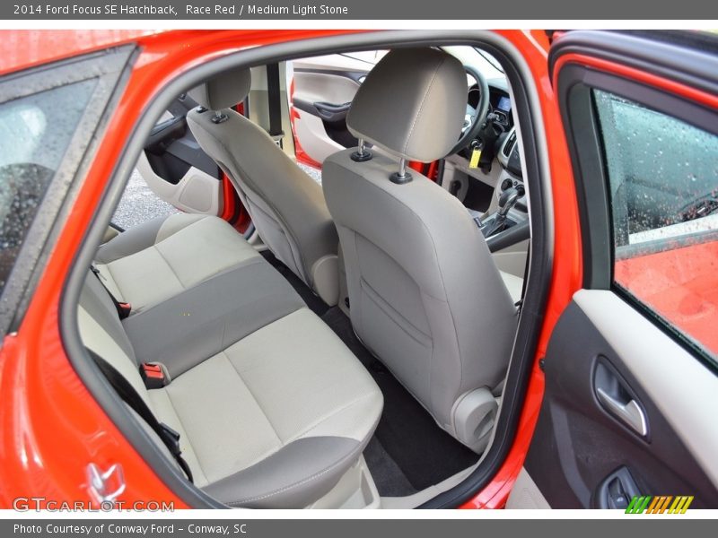 Race Red / Medium Light Stone 2014 Ford Focus SE Hatchback