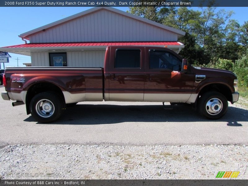 Dark Copper Metallic / Chaparral Brown 2008 Ford F350 Super Duty King Ranch Crew Cab 4x4 Dually