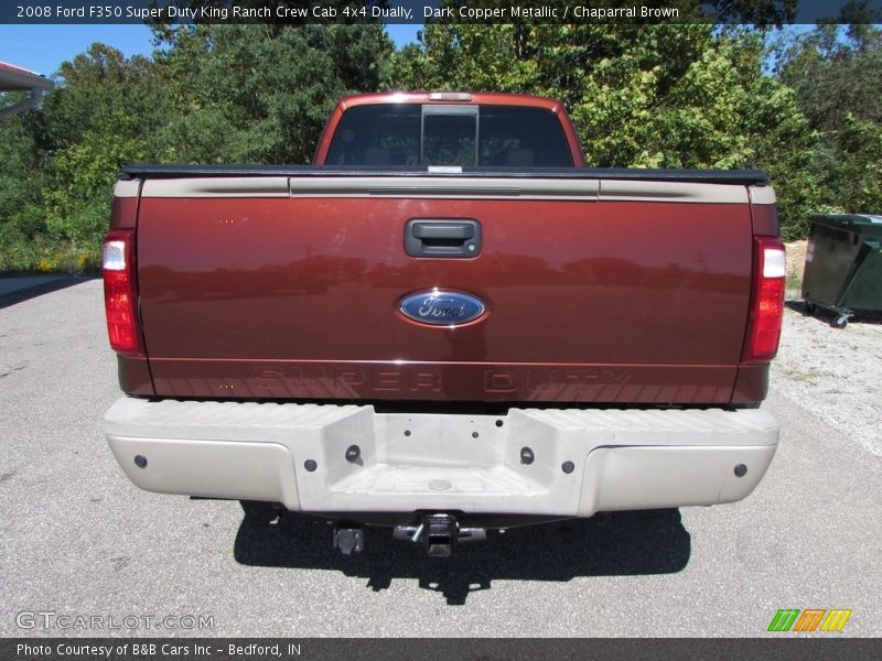 Dark Copper Metallic / Chaparral Brown 2008 Ford F350 Super Duty King Ranch Crew Cab 4x4 Dually